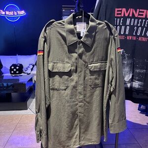 Wahler Germany Army olive green cotton-polyester blend field long sleeve